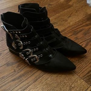 COPY - Jeffrey Campbells buckle detail booties